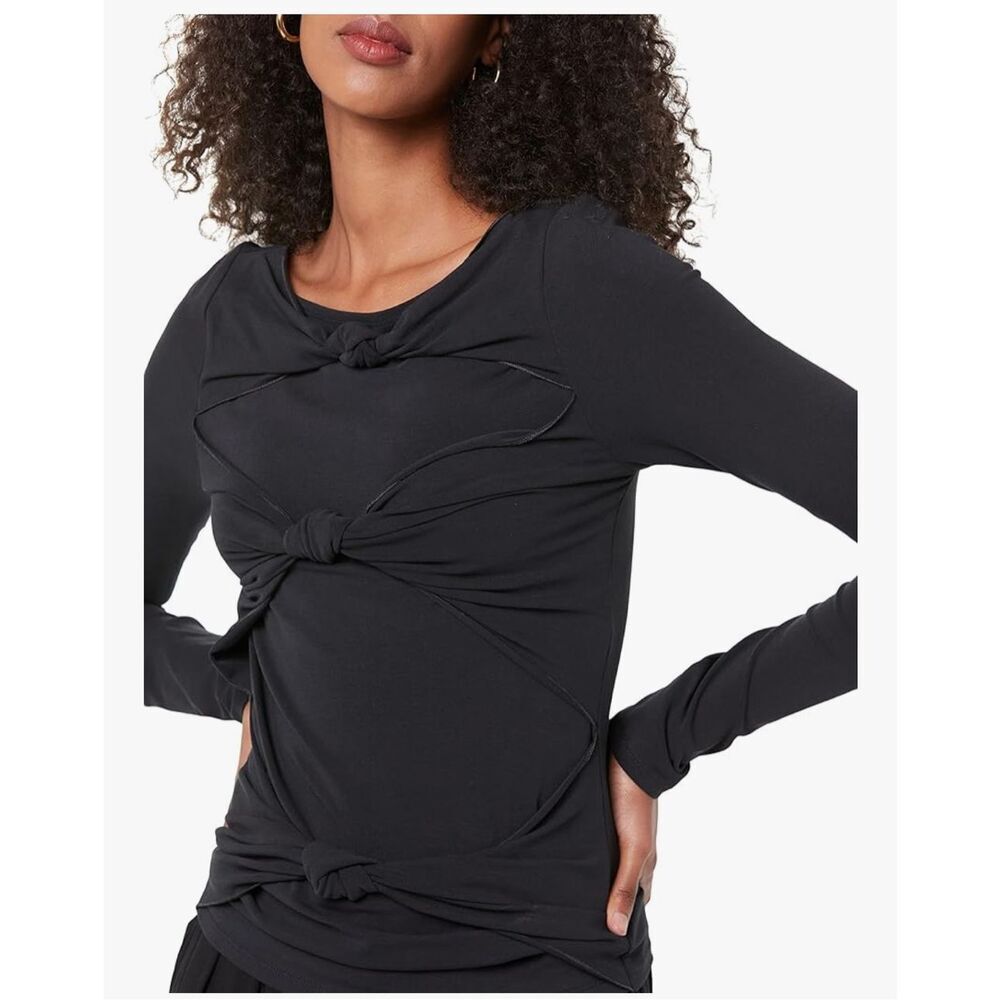 NEW TEREA Women's Primrose Knotted Front Top L